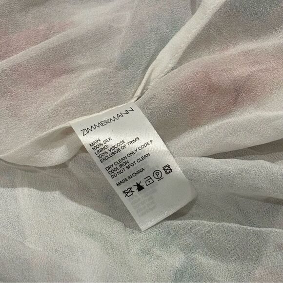 NWT. ZIMMERMANN 100% silk dress Sz AU2 US8 multi color - Picture 9 of 16